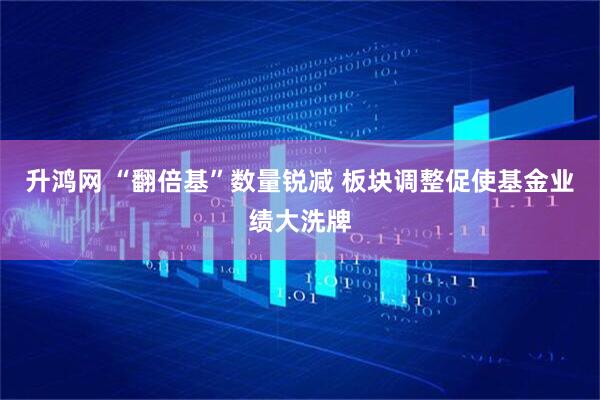 升鸿网 “翻倍基”数量锐减 板块调整促使基金业绩大洗牌