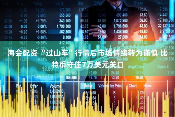 海会配资 “过山车”行情后市场情绪转为谨慎 比特币守住7万美元关口