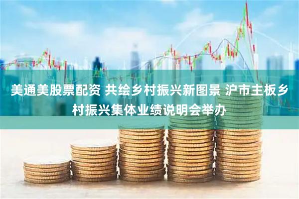美通美股票配资 共绘乡村振兴新图景 沪市主板乡村振兴集体业绩说明会举办
